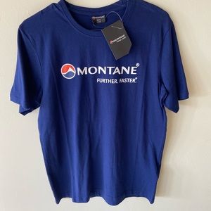Men’s Montane Logo T-Shirt Cotton Antarctic Blue